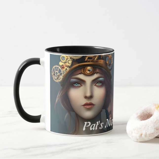 Pat's Morgonkoffeine Personlig Anpassade Mugg (Med munk)