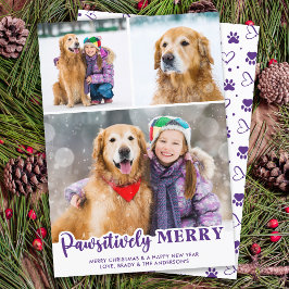 Påtsivt merry Anpassningsbar Pet Hund Photo Collag Julkort