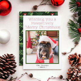 Påtsivt merry Anpassningsbar Pet Hund Photo Julkort
