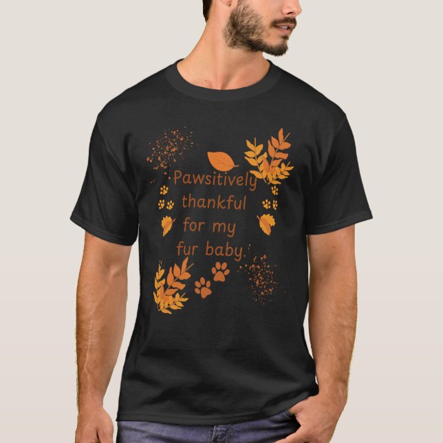 Påtsivt tack för min Thanksgiving Päls Baby T Shirt (Framsida)