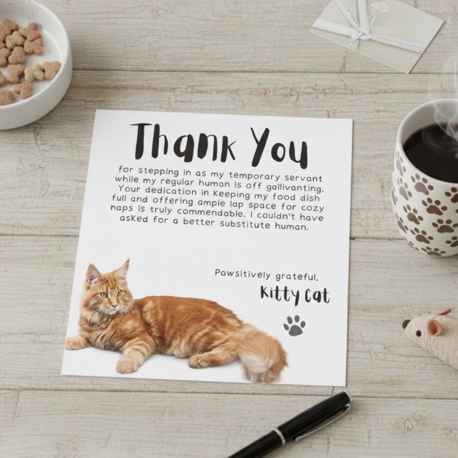 Påtsivt tacksam ersättare för mänsklig Tack OC Julkort (Pawsitively Grateful Substitute Human Thank You OC Holiday Card)