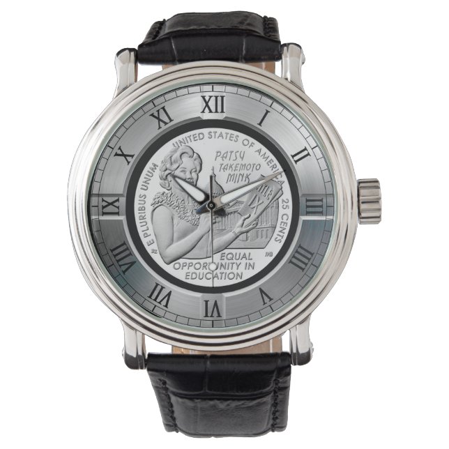 Patsy Takemoto Mink ~ Hawaii ~ "TITLE IX" Armbandsur (Framsida)