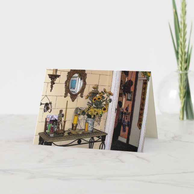 Patsys solrosor - brevkort kort (Framsida)