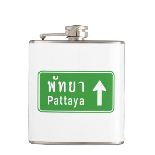 Pattaya Ahead ⚠ Thai Highway Traffic Sign ⚠ Fickplunta