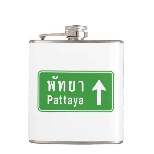 Pattaya Ahead ⚠ Thai Highway Traffic Sign ⚠ Fickplunta (Framsidan)