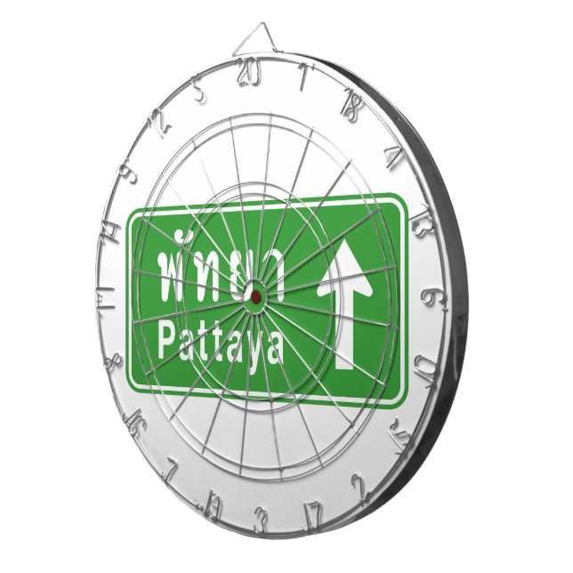 Pattaya Ahead ⚠ Thai Highway Traffic Sign ⚠ Piltavla (Högra Framsidan)