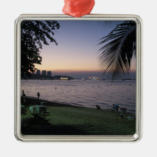 Pattaya Beach Sunset ... Chonburi, Thailand Julgransprydnad Metall
