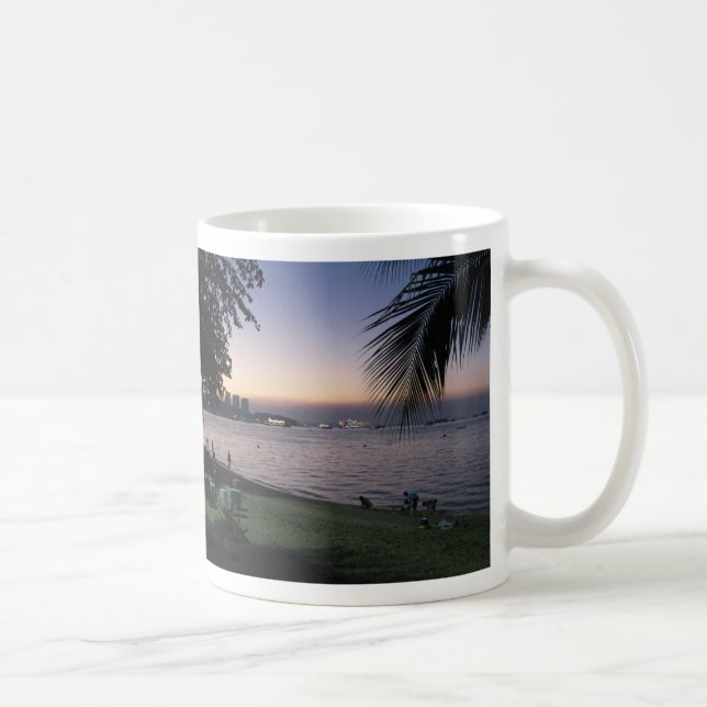 Pattaya Beach Sunset ... Chonburi, Thailand Kaffemugg (Höger)