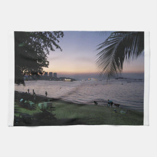 Pattaya Beach Sunset ... Chonburi, Thailand Kökshandduk