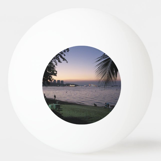 Pattaya Beach Sunset ... Chonburi, Thailand Pingisboll (Framsidan)