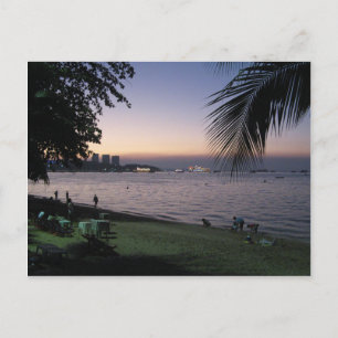 Pattaya Beach Sunset ... Chonburi, Thailand Vykort