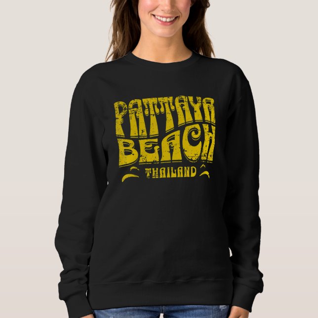 Pattaya Beach Thailand Retro slitstark design T Shirt (Framsida)