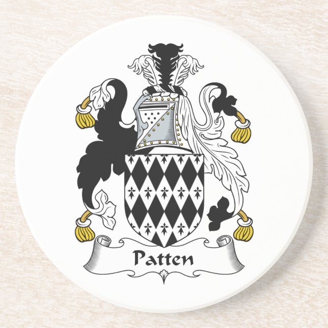 Patten familjvapensköld underlägg sandsten (Framsidan)
