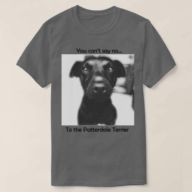 Patterdale Terrier Cant säger T Shirt (Design framsida)