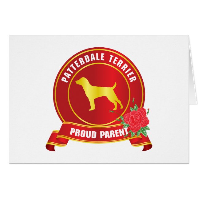 Patterdale Terrier Hälsningskort (Framsidan Horizontal)