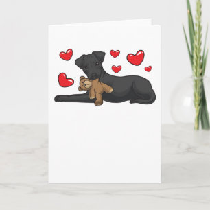 Patterdale Terrier-Hund med Mjukisdjur Kort