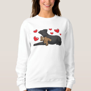Patterdale Terrier Hund med Mjukisdjur T Shirt