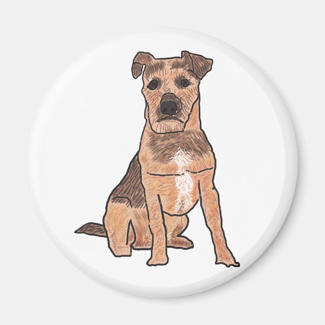 Patterdale Terrier Magnet (Framsidan)
