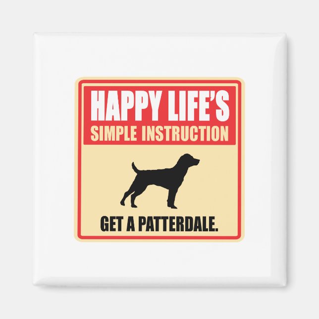 Patterdale Terrier Magnet (Framsidan)
