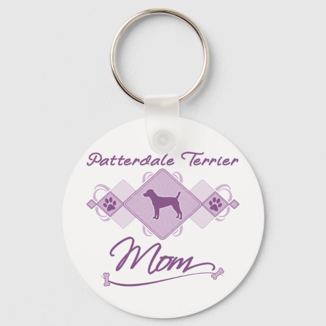 Patterdale Terrier Mamma Nyckelring (Framsida)