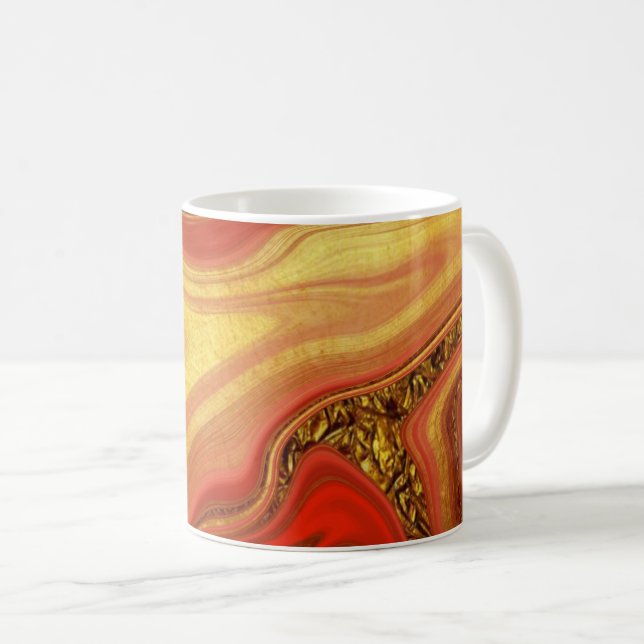 pattern abstract marbled kaffemugg (Framsida höger)