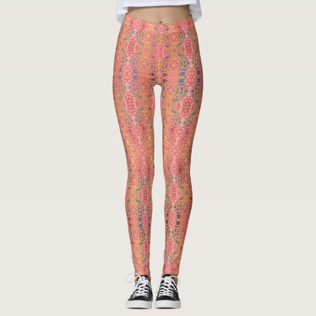 pattern abstract pink leggings (Framsida)
