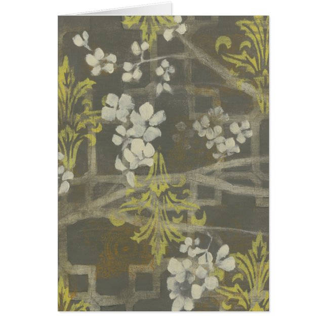 Pattern Blommar Gren I Hälsningskort (Framsidan)