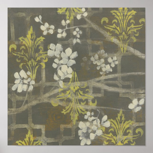 Pattern Blommar Gren I Poster (Framsidan)