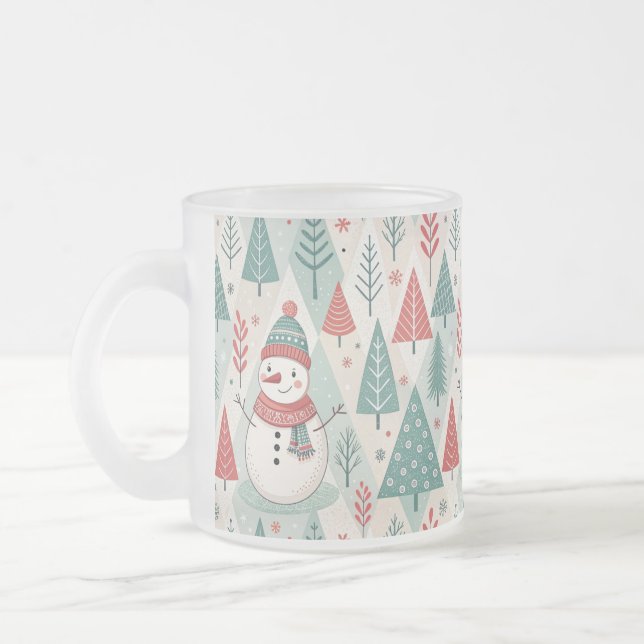 Pattern Christmas Scandinavian Frostad Glasmugg (Vänster)