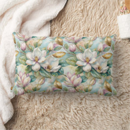 Pattern Elegant Magnolia Flowers Lumbarkudde