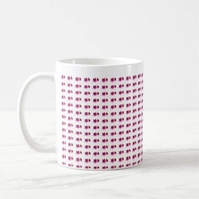 Pattern Flower jGibney The MUSEUM Zazzle Kaffemugg (Vänster)