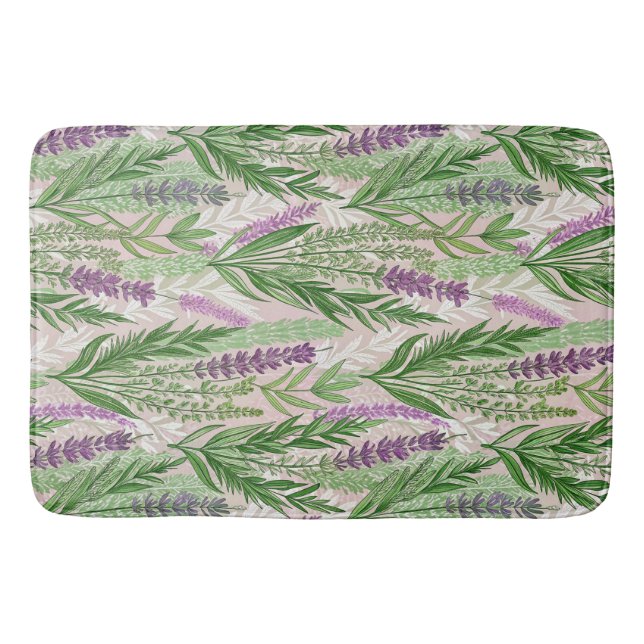 Pattern Fresh Lavender Flowers Badrumsmatta (Framsidan)