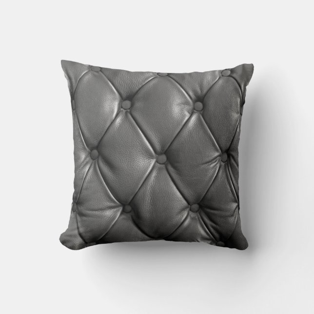 pattern of black genuine leather texture using as  kudde (Framsida)