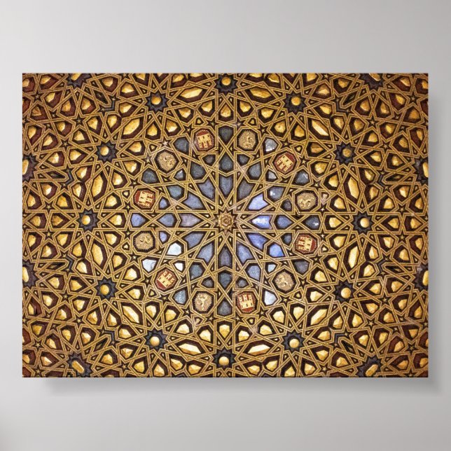 pattern of ceiling of Royal Acazar de Seville Poster (Framsidan)