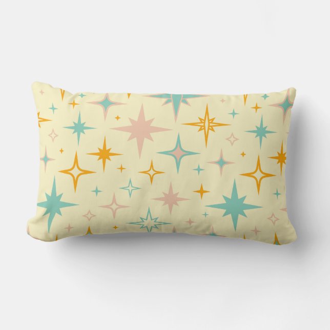 Pattern of colorful retro stars lumbarkudde (Framsida)