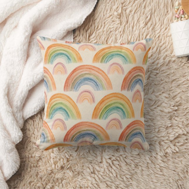 Pattern Rainbow Kudde (Filt)