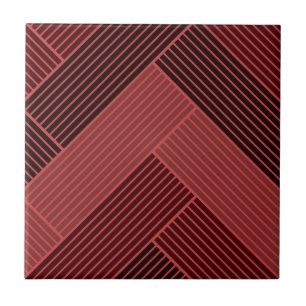 Pattern Red Burgundy Herringbone Kakelplatta