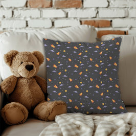 Pattern space lavender orange gray kudde