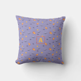 Pattern space lavender orange lavender kudde