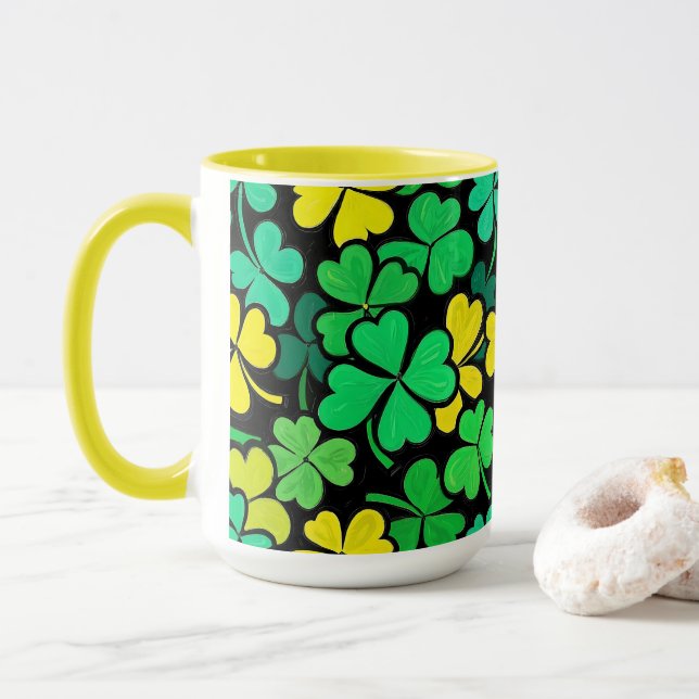 Pattern St. Patrick's Day Clovers Mugg (Med munk)