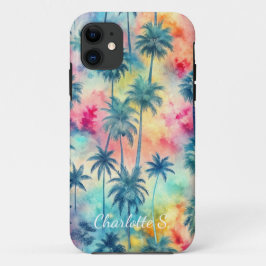 Pattern Tie Dye Palms Custon