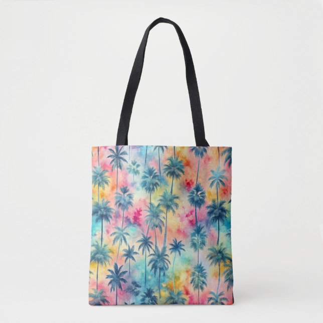 Pattern Tie Dye Palms Tygkasse (Framsida)