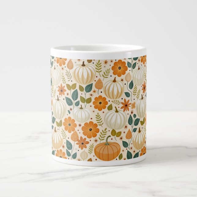 Pattern Vintage pumpkin Groovy Jumbo Mugg (Framsidan)
