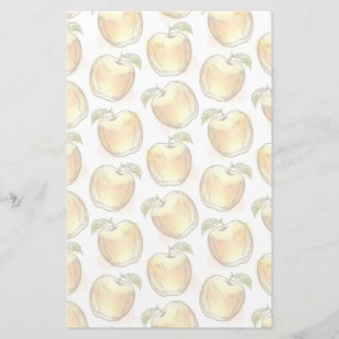 Pattern with yellow apple brevpapper