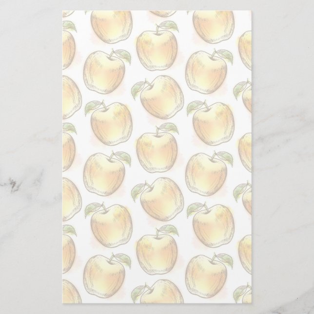 Pattern with yellow apple brevpapper (Framsida)