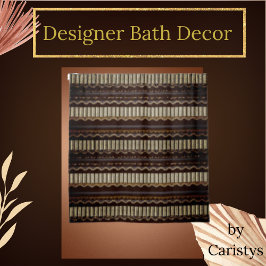 Patterned Brown, Guld, Cream