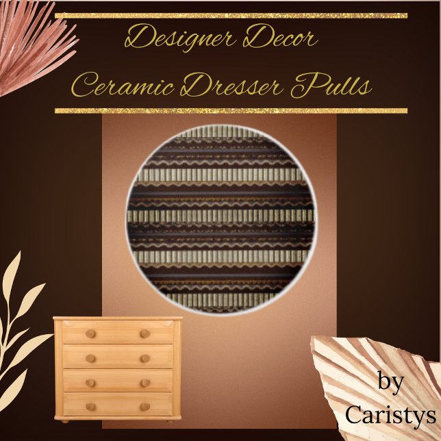 Patterned Brown, Guld, Cream Knopp (Skapare uppladdad)