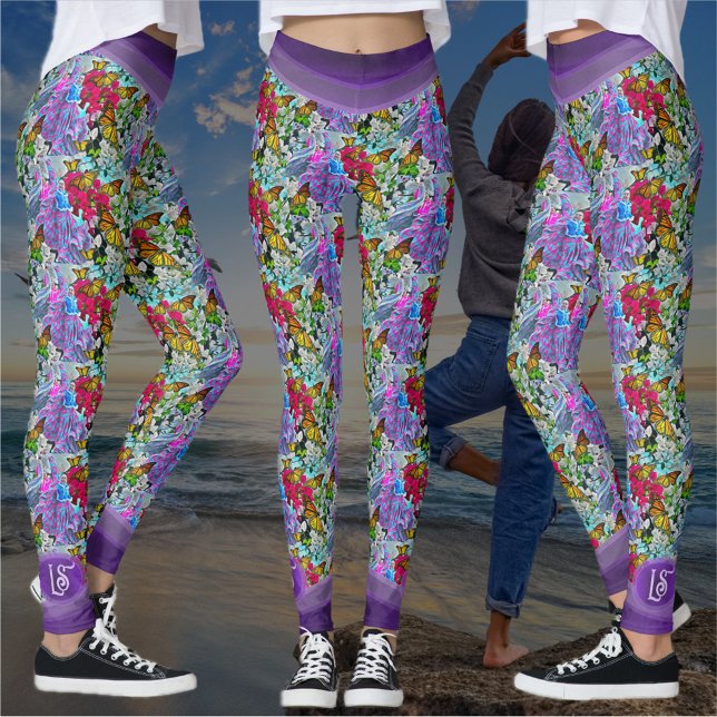 Patterned Dancing with Flowers & Butterflies PV01 Leggings (Skapare uppladdad)