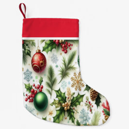 Patterned Design Christmas Stocking Liten Julstrumpa