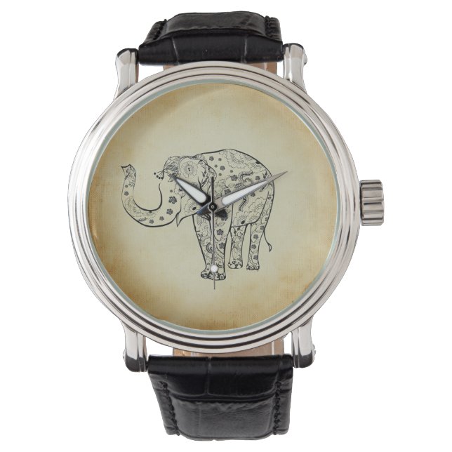 Patterned Elephant Armbandsur (Framsida)